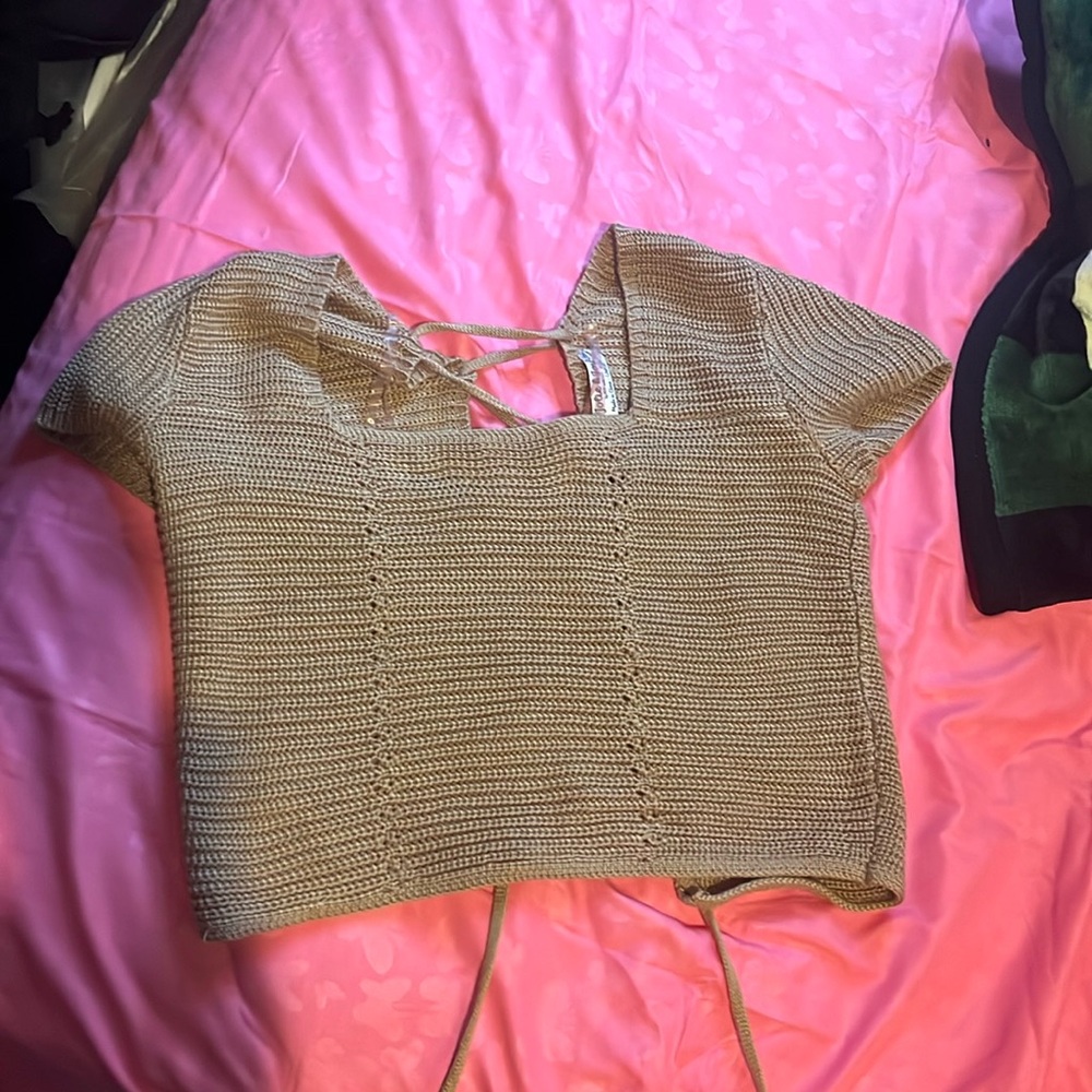 Brown crop top